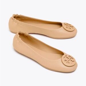 Tory Burch Minnie Travel Ballet Flats - Light Pink